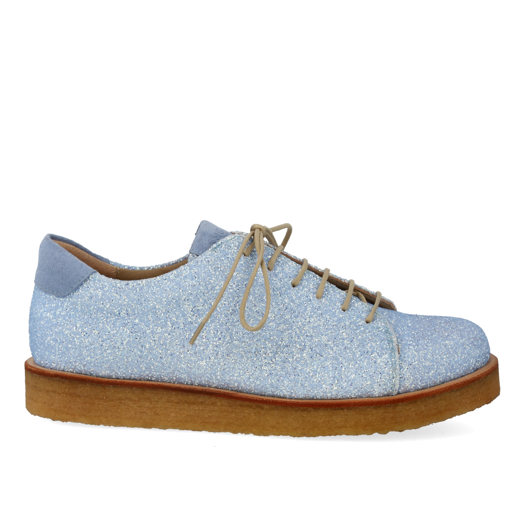 Sneaker mit Glitzer auf Plateausohle