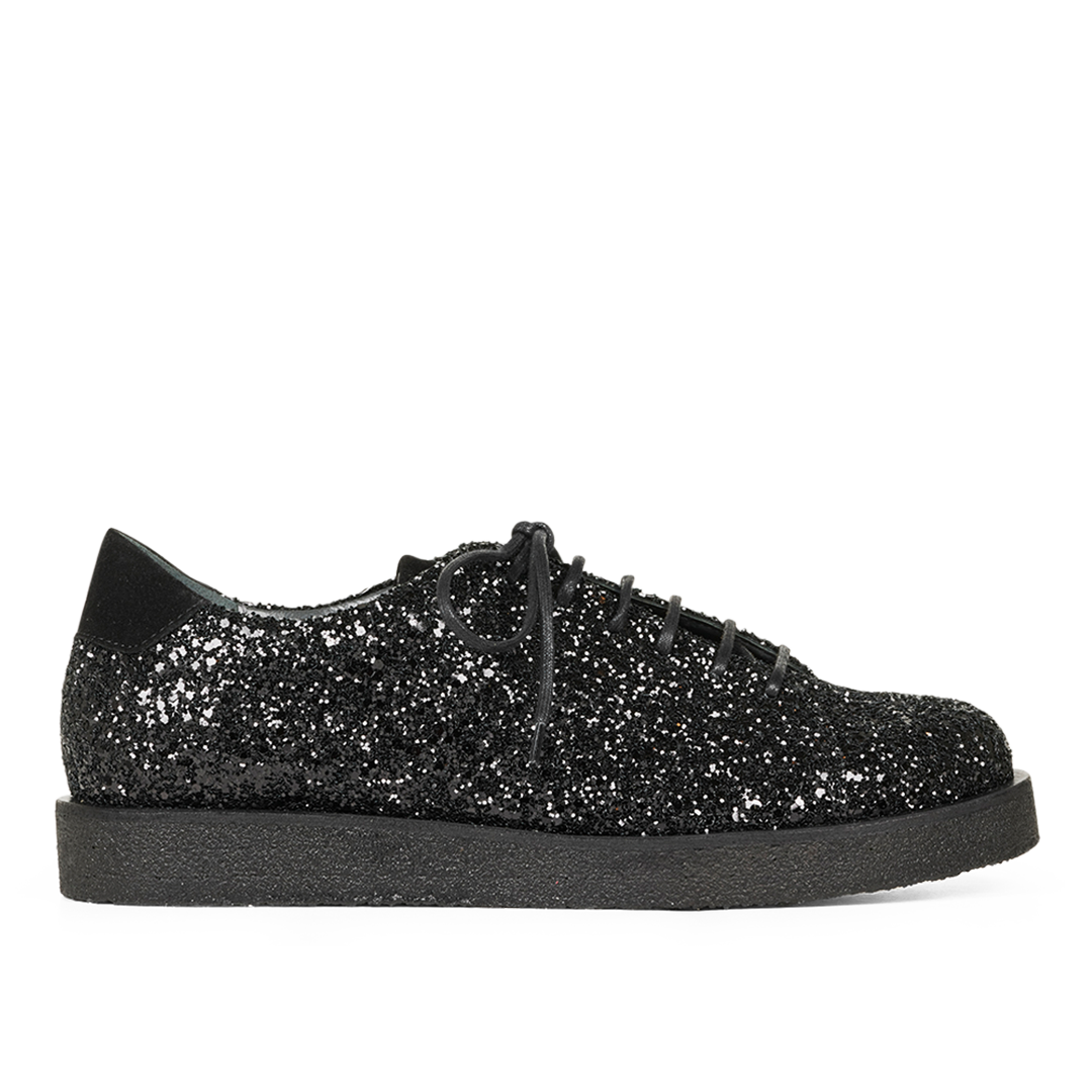 sneaker i glitzer mit plateausohle