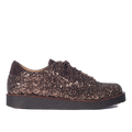 Sneaker mit Glitzer auf Plateausohle