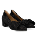 Pumps mit Schleife in funkelndem Glitzer