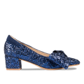 Pumps mit Schleife in funkelndem Glitzer
