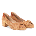 Pumps mit Schleife in funkelndem Glitzer