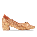 Pumps mit Schleife in funkelndem Glitzer