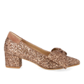 Pumps mit Schleife in funkelndem Glitzer