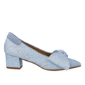 Pumps mit Schleife in funkelndem Glitzer