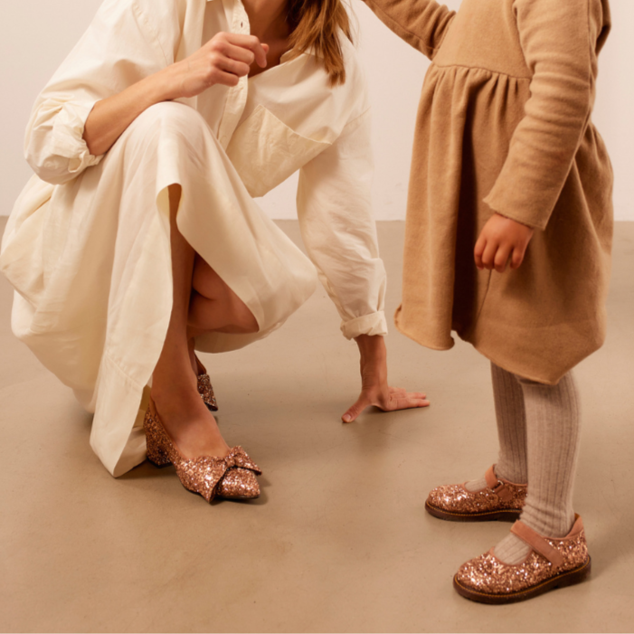 Tüllschuhe mit funkelndem Glitzer