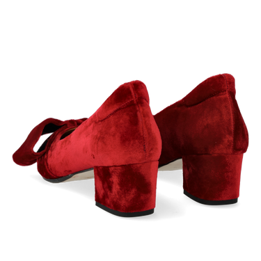 Schleifenpumps aus weichem Veloursleder