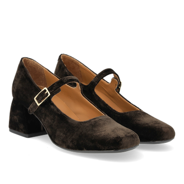 Mary Jane aus weichem Veloursleder