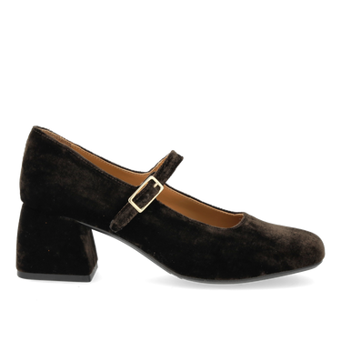 Mary Jane aus weichem Veloursleder