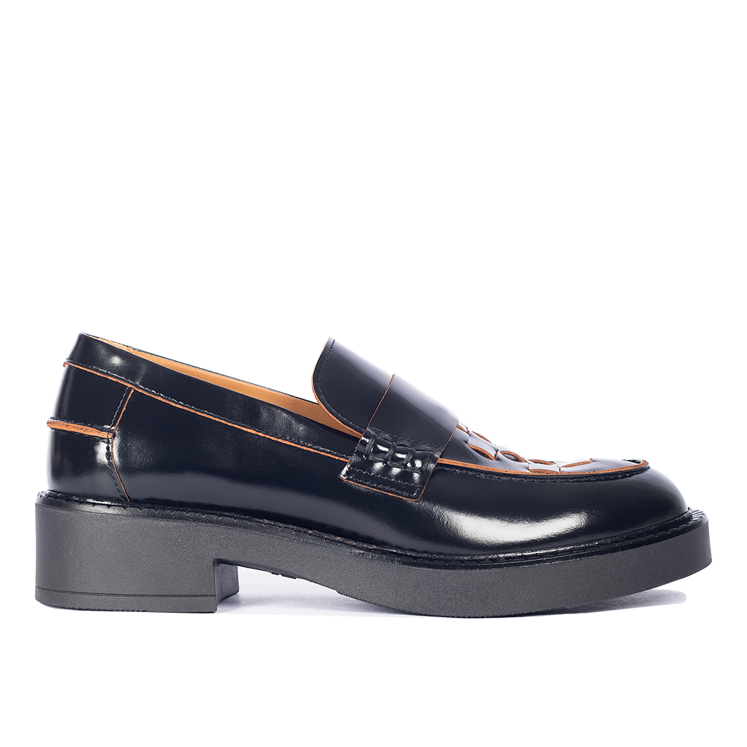 Loafer mit Flechtdetail