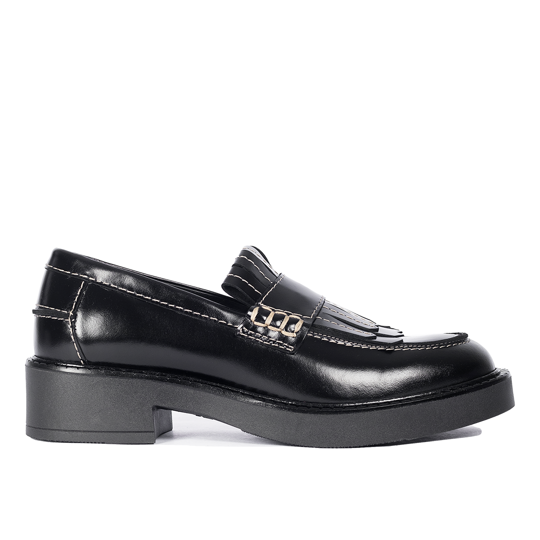 Chunky Penny-Loafer mit Fransen