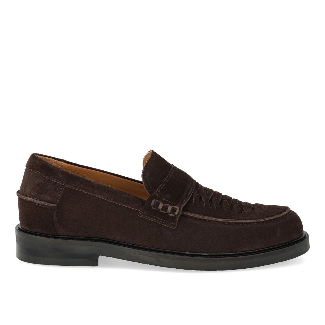Penny-Loafer mit handgeflochtenem Detail