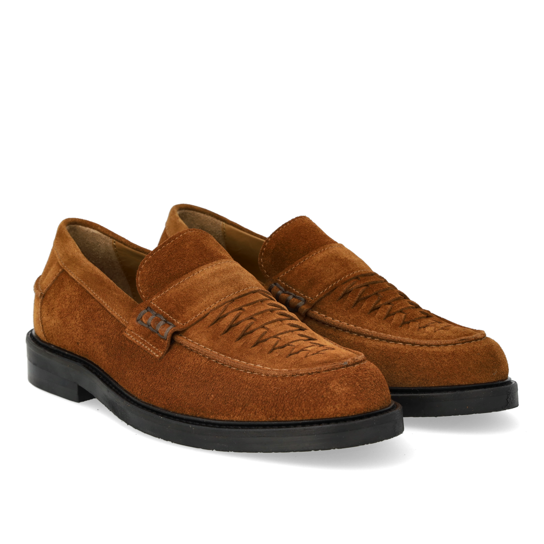Pennyloafer mit handgeflochtenem Detail