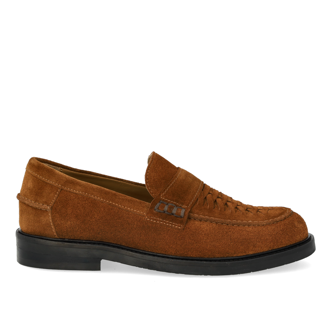 Pennyloafer mit handgeflochtenem Detail