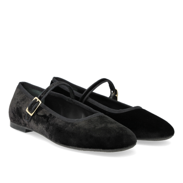 Mary Jane Ballerina aus weichem Veloursleder
