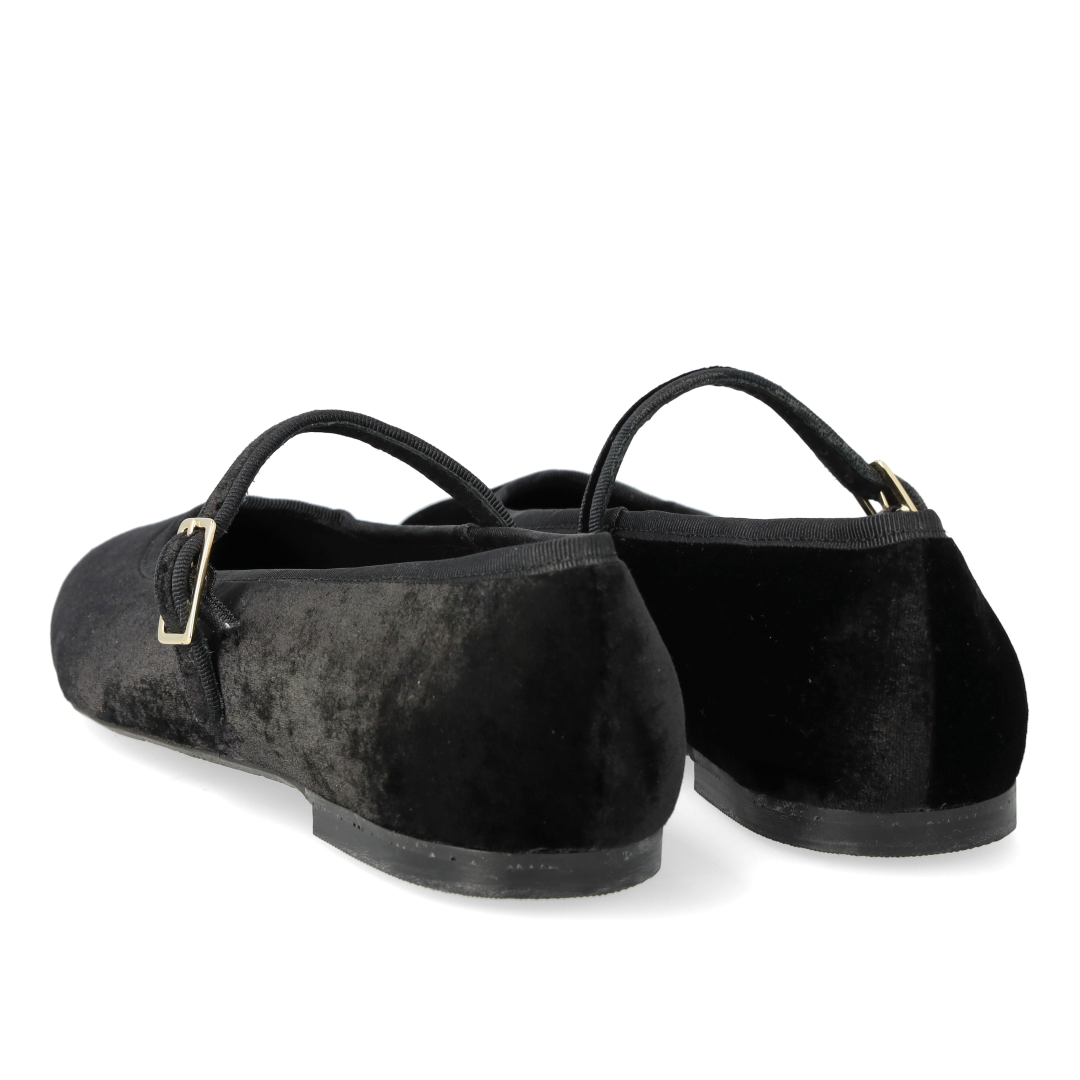 Mary Jane Ballerina aus weichem Velours