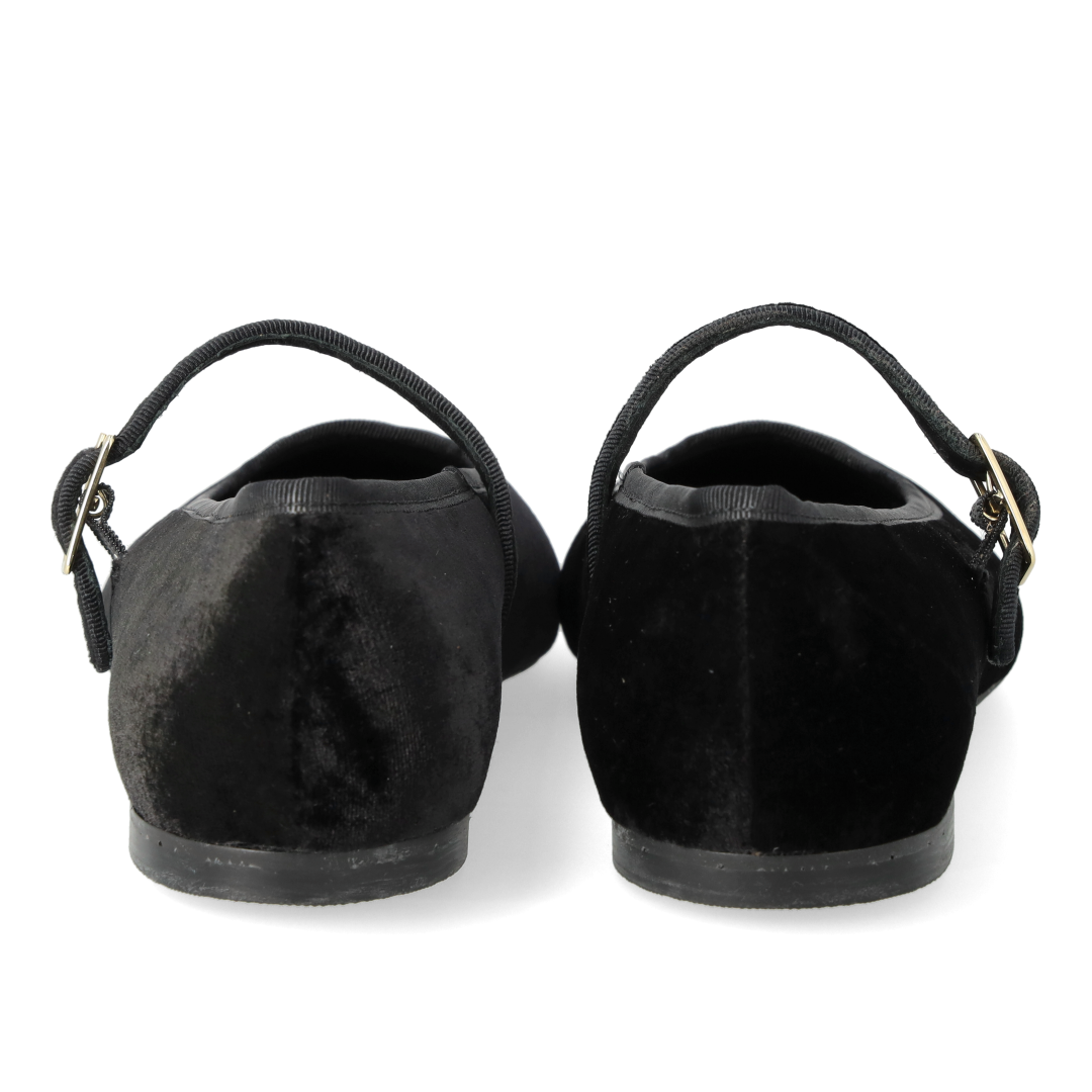 Mary Jane Ballerina aus weichem Velours