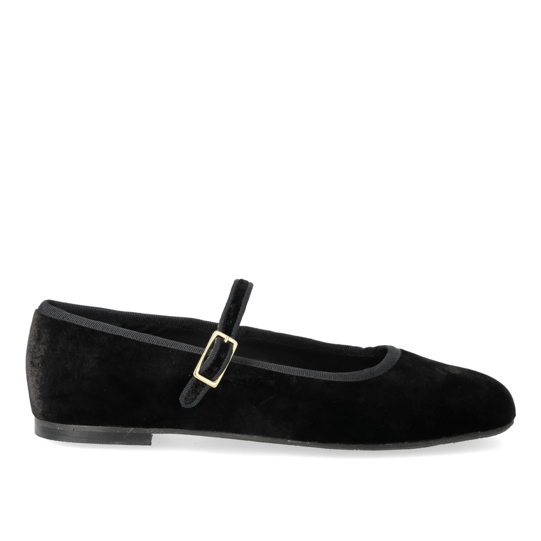 Mary Jane Ballerina aus weichem Velours