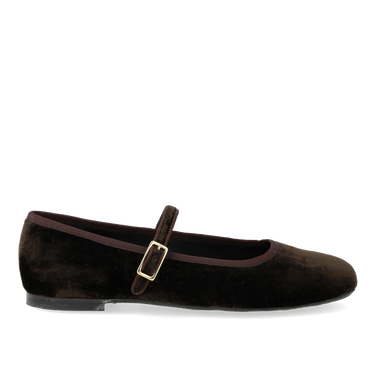 Mary Jane Ballerina aus weichem Veloursleder