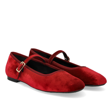 Mary Jane Ballerina aus weichem Veloursleder