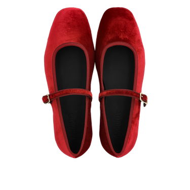 Mary Jane Ballerina aus weichem Veloursleder