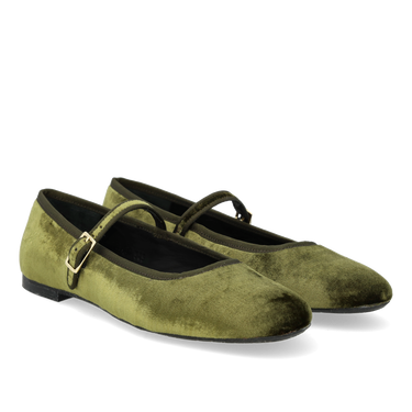 Mary Jane Ballerina aus weichem Veloursleder