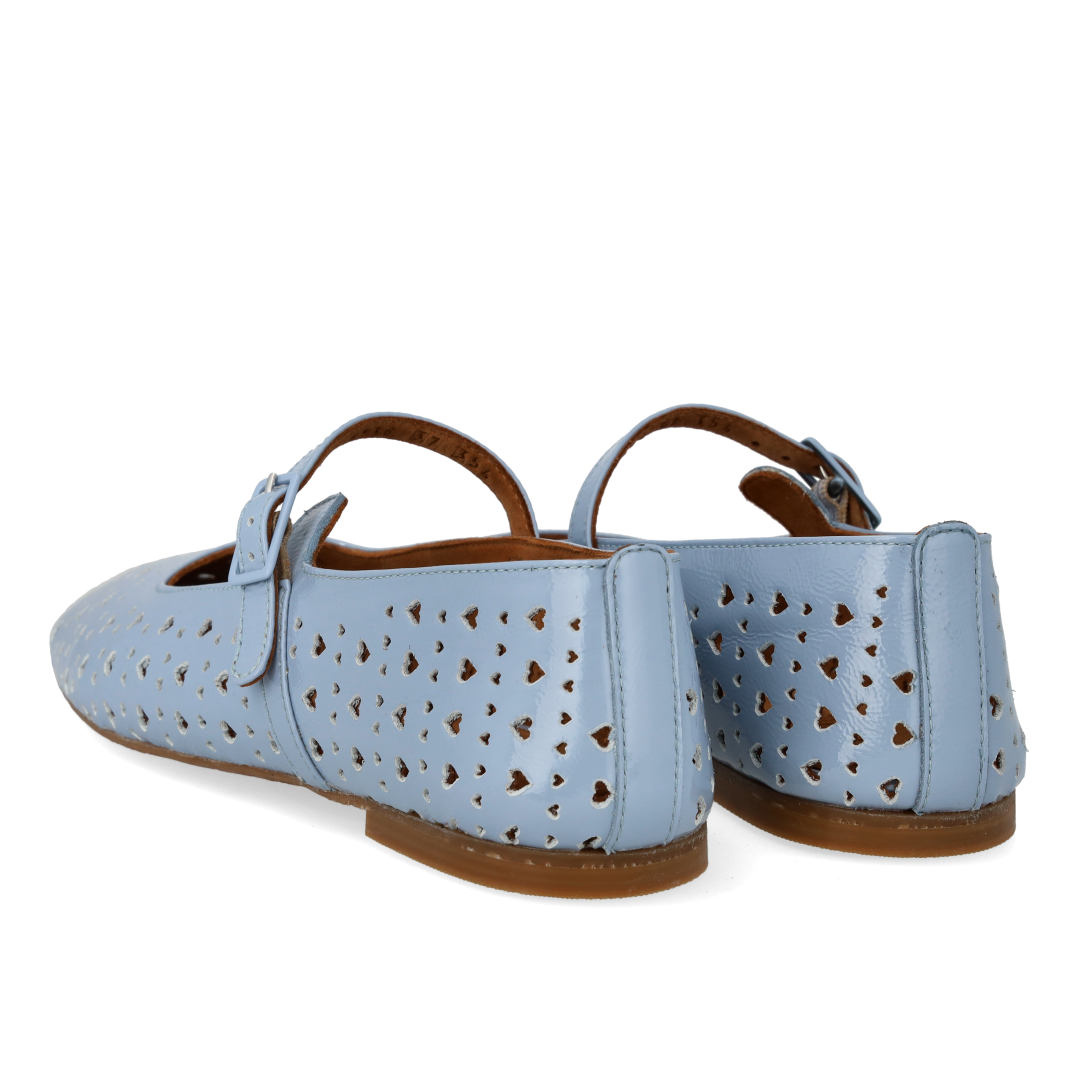Mary Jane Ballerina mit perforiertem Herzmuster