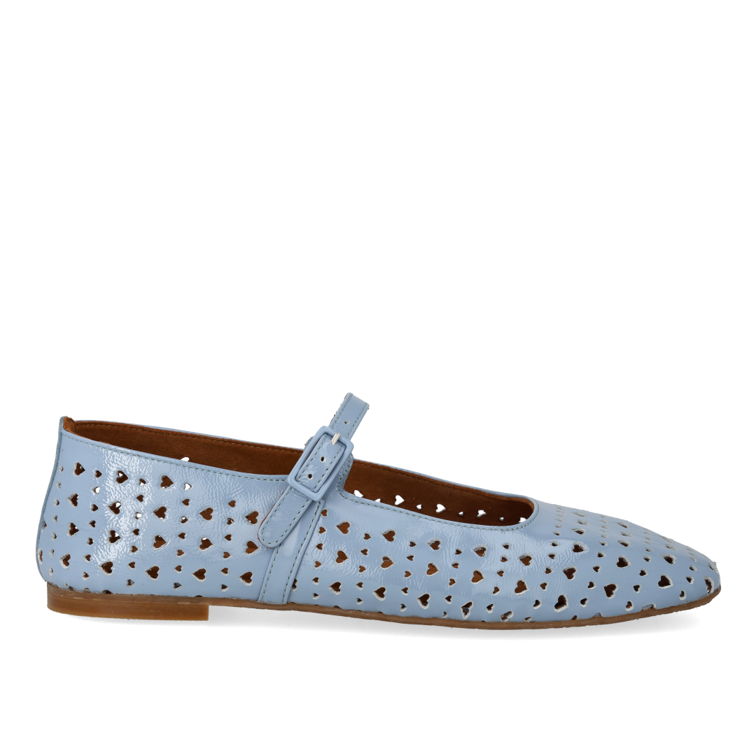 Mary Jane Ballerina mit perforiertem Herzmuster