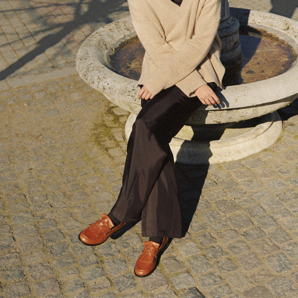 Loafer mit Flechtdetail