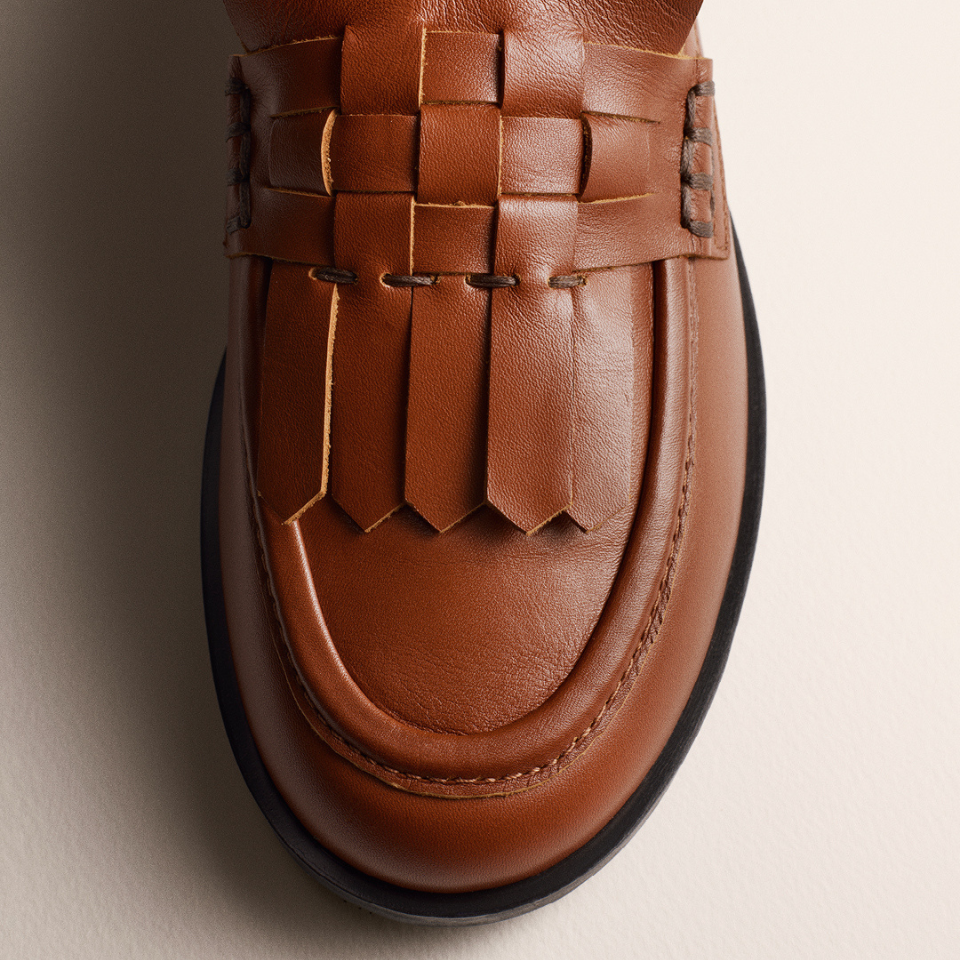 Loafer mit Flechtdetail
