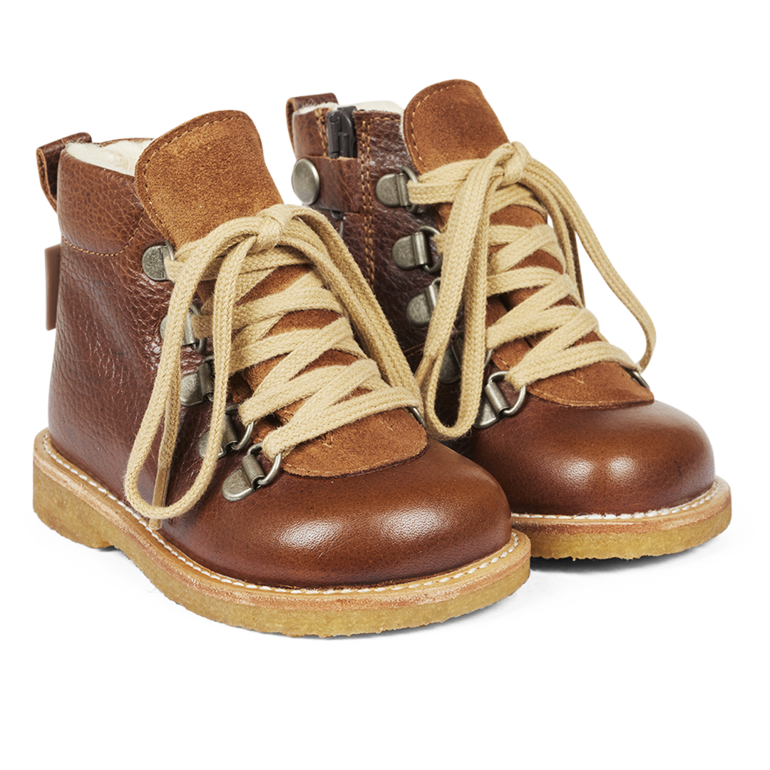 TEX-Stiefel mit Schnürsenkeln und Reißverschluss