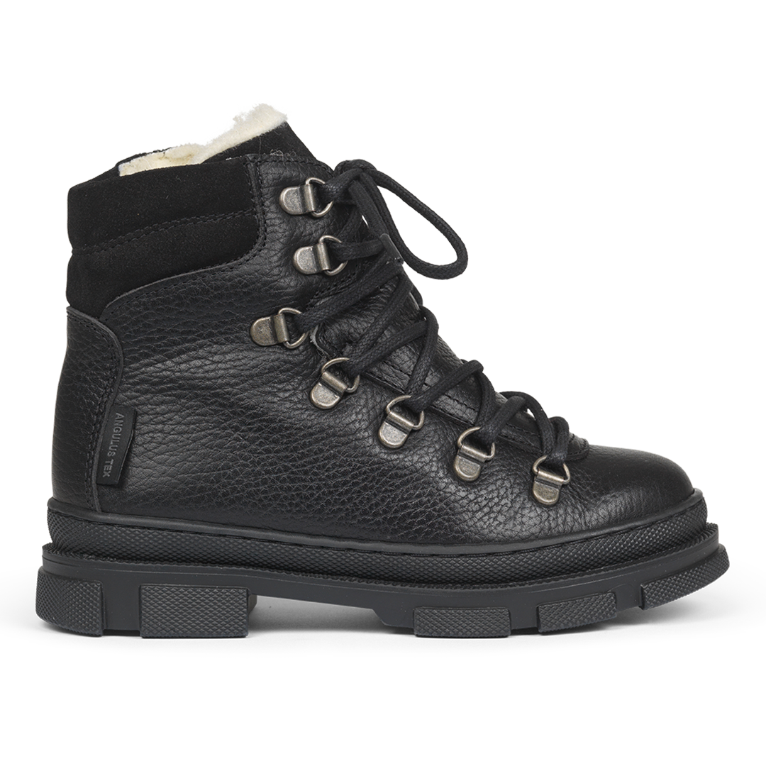 TEX-stiefel mit schnürsenkeln und reißverschluss