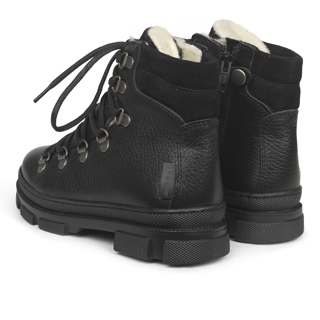 TEX-stiefel mit schnürsenkeln und reißverschluss