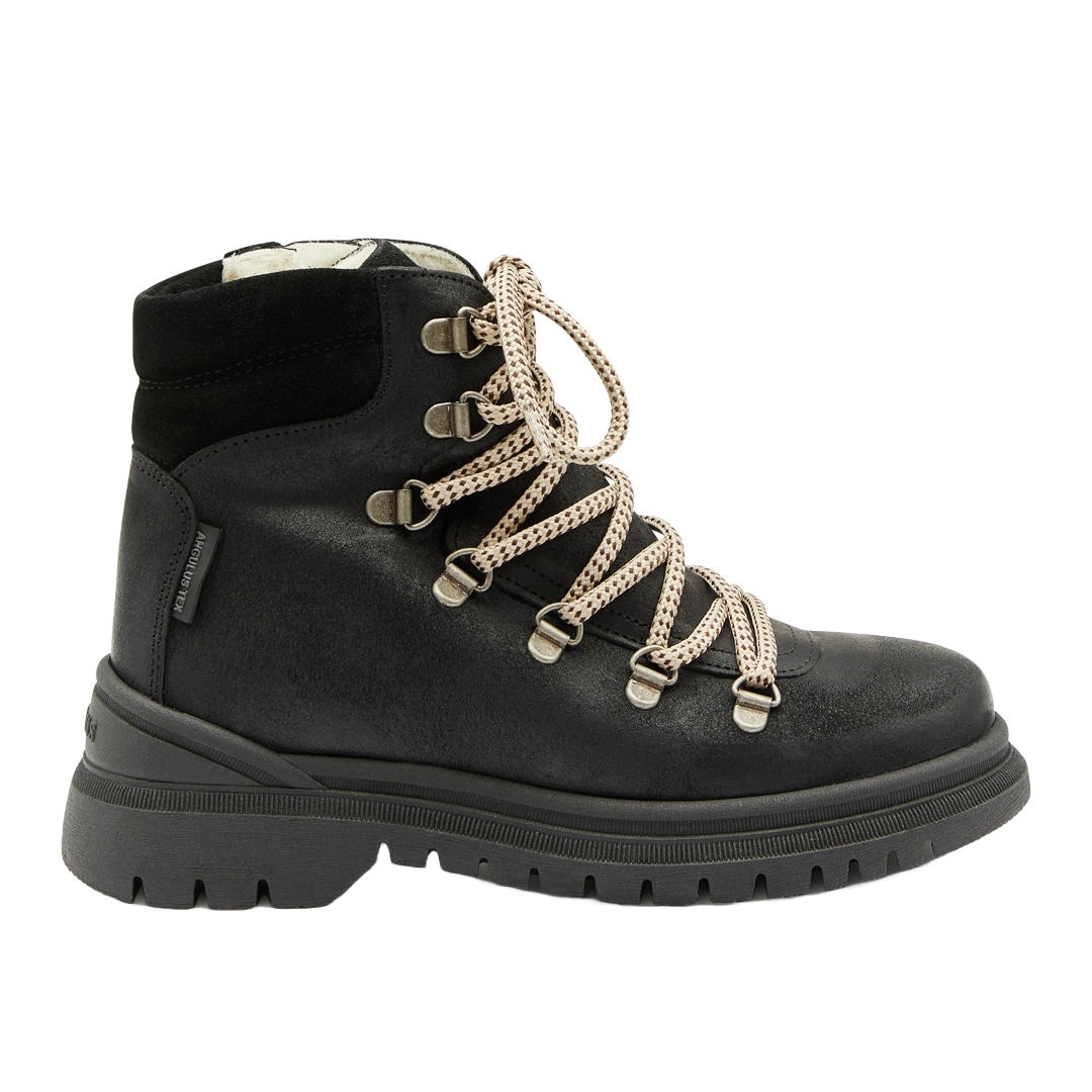 TEX-Schnürstiefel mit Reißverschluss und Wollfutter