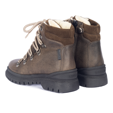 TEX-Schnürstiefel mit Reißverschluss