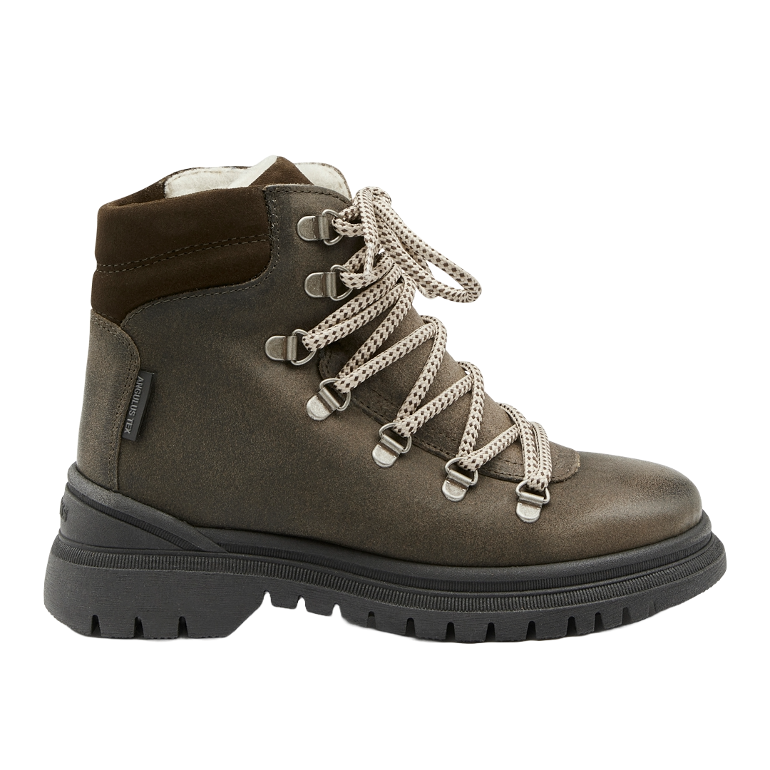 TEX-Schnürstiefel mit Reißverschluss und Wollfutter