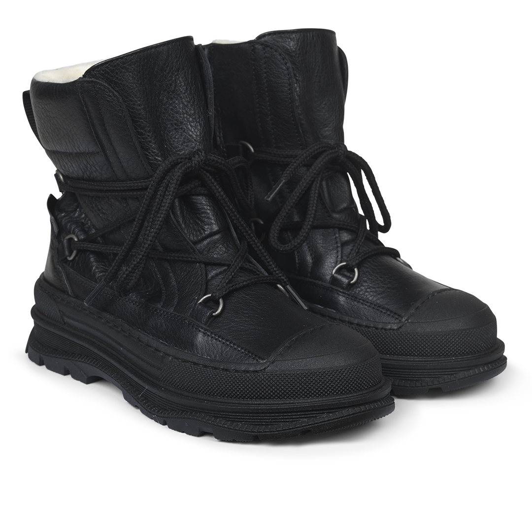 TEX-Stiefel mit Schnürsenkeln und Reißverschluss