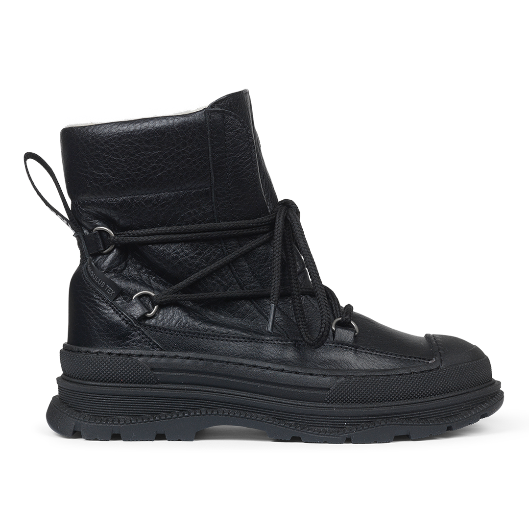 TEX-Stiefel mit Schnürsenkeln und Reißverschluss