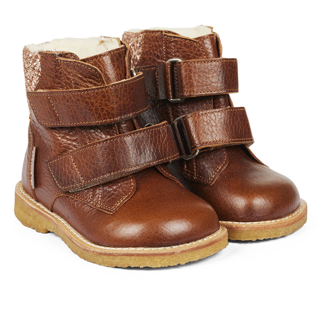 TEX-Stiefel mit Glitzer und Klettverschluss