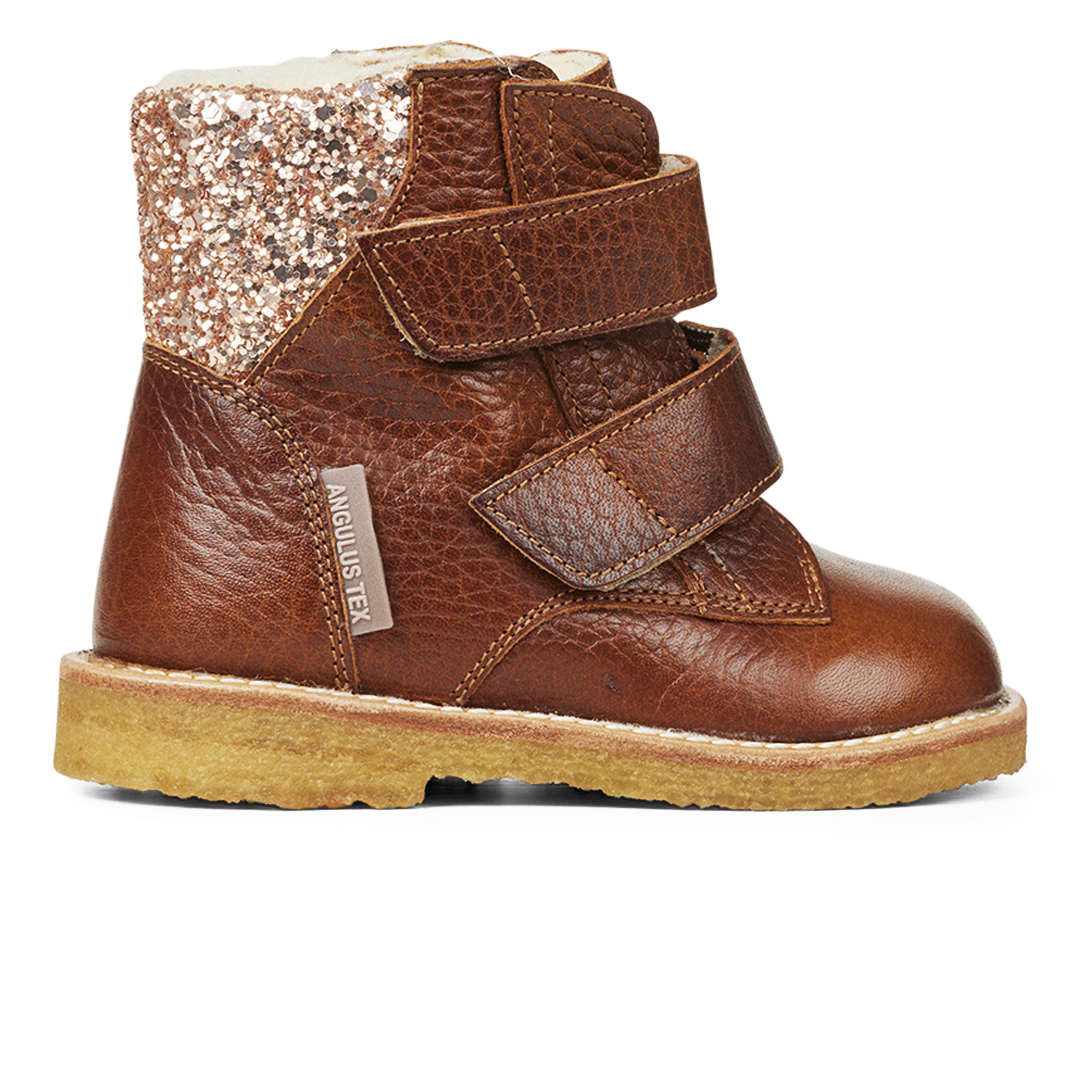 TEX-Stiefel mit Glitzer und Klettverschluss