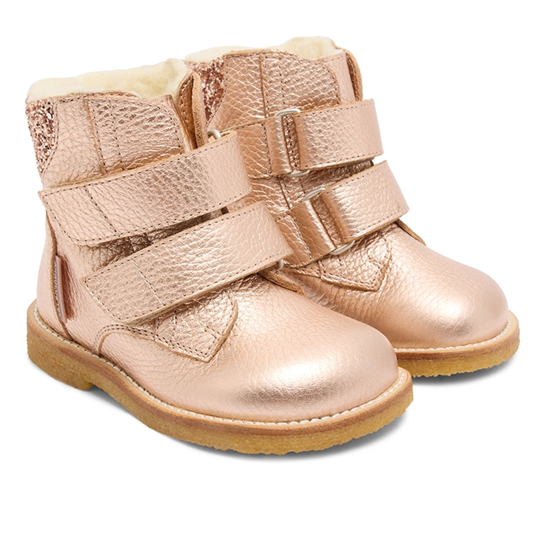 TEX-Stiefel mit Glitzer und Klettverschluss