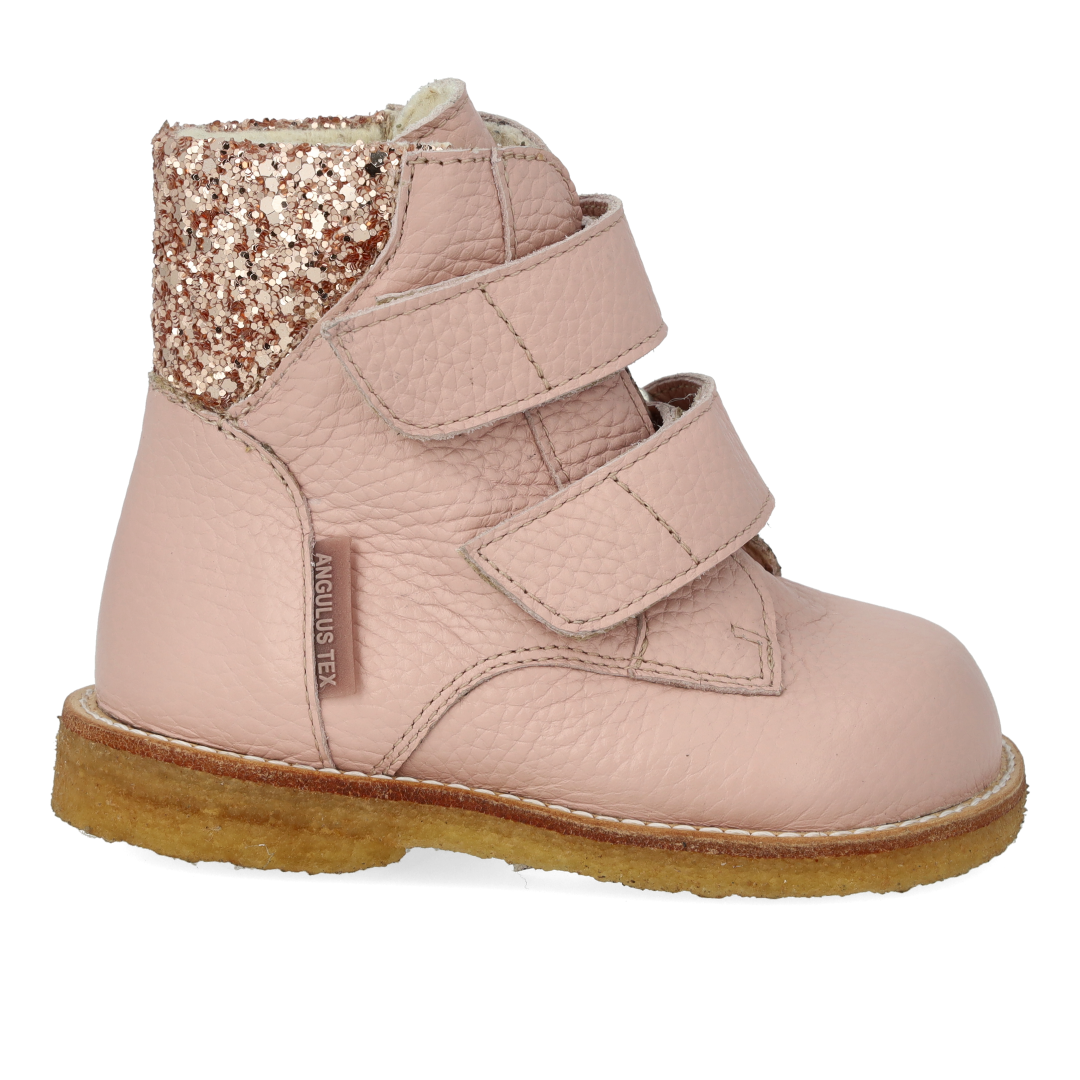 TEX-Stiefel mit Glitzer und Klettverschluss