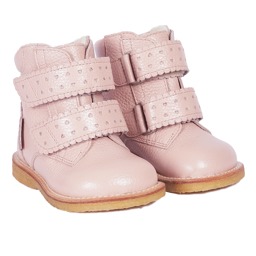TEX-Stiefel mit Herzen und Klettverschluss