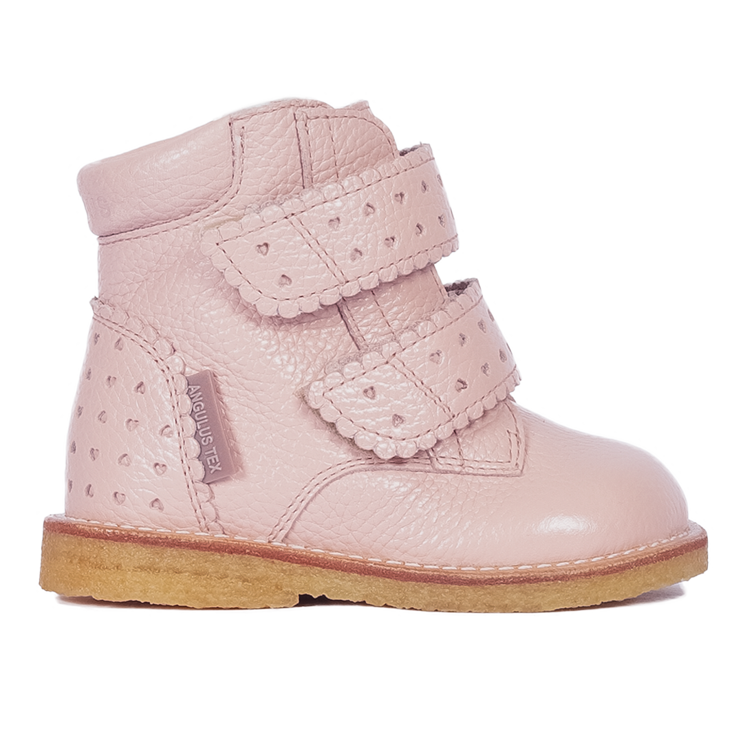 TEX-Stiefel mit Herzen und Klettverschluss