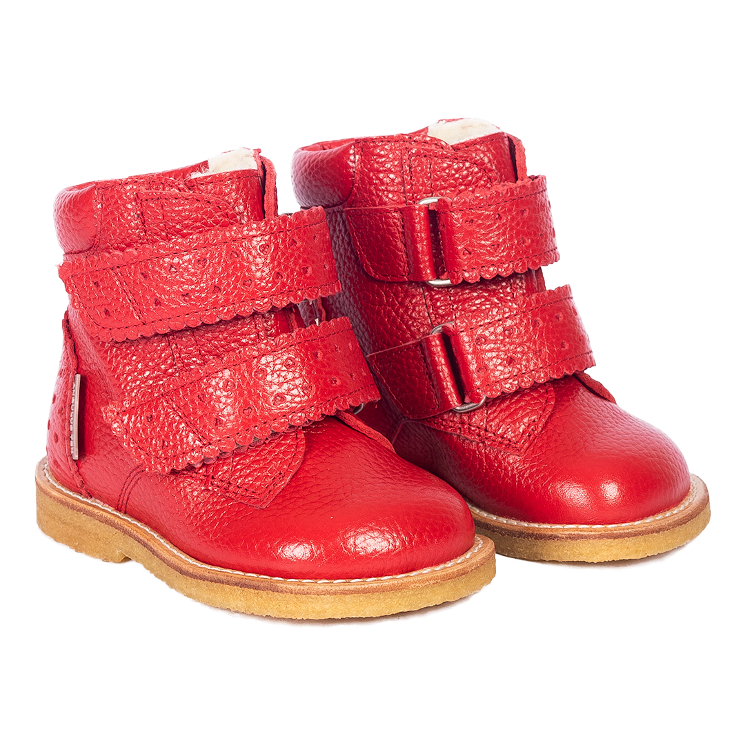 TEX-Stiefel mit Herzen und Klettverschluss