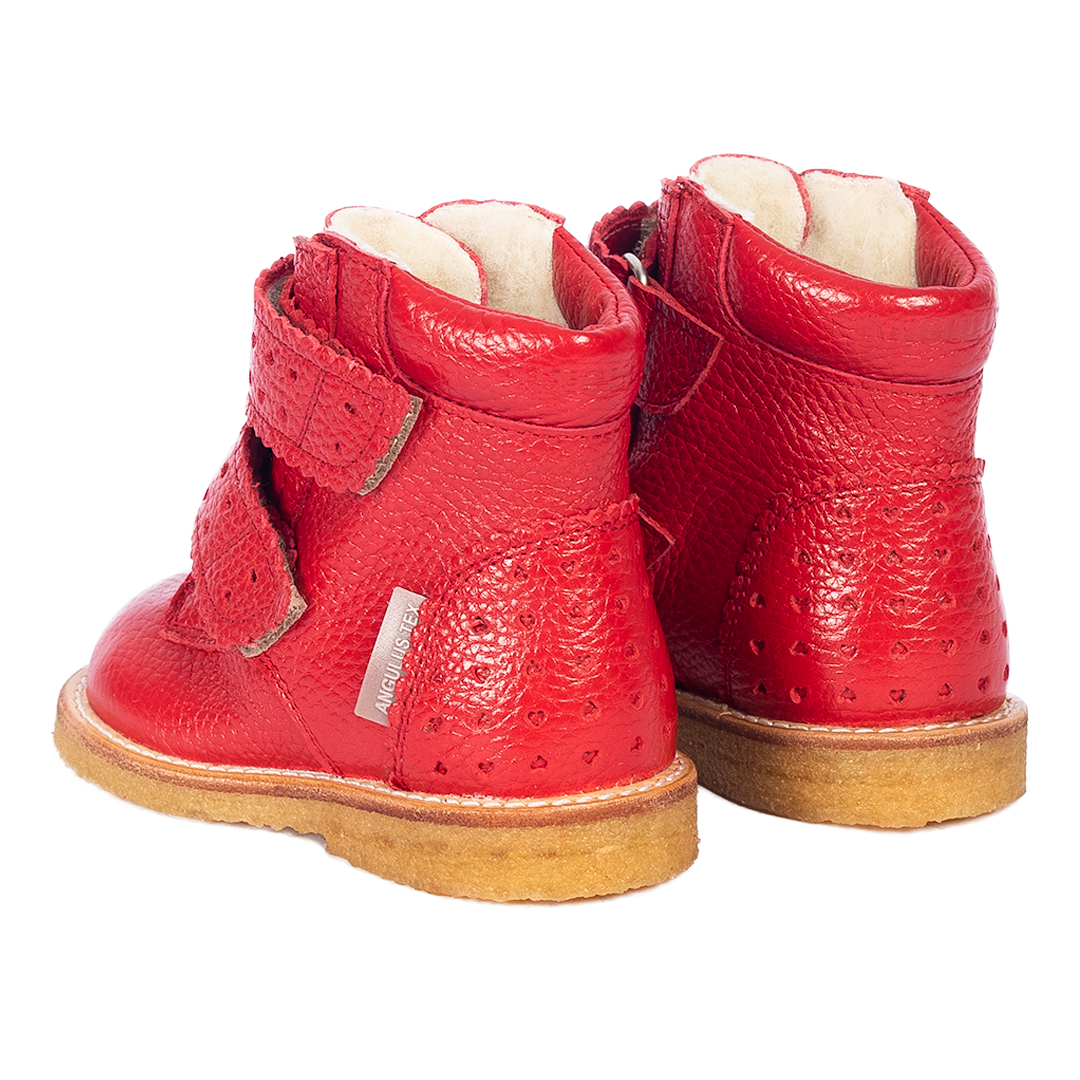 TEX-Stiefel mit Herzen und Klettverschluss