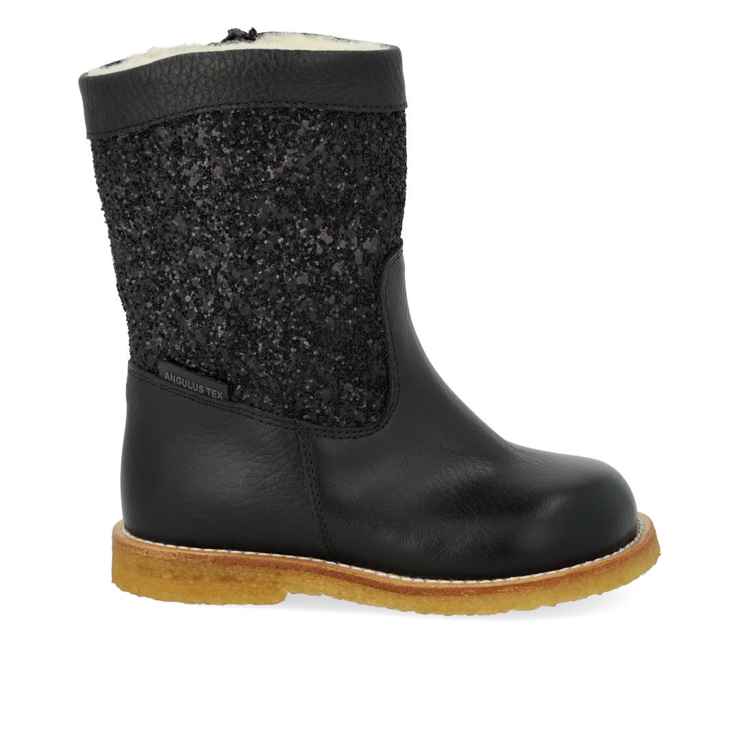 TEX-Stiefel mit Glitzer und Reißverschluss