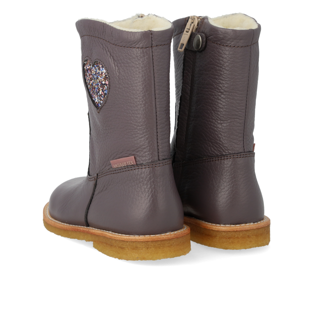 TEX-Stiefel mit Herz und Reißverschluss