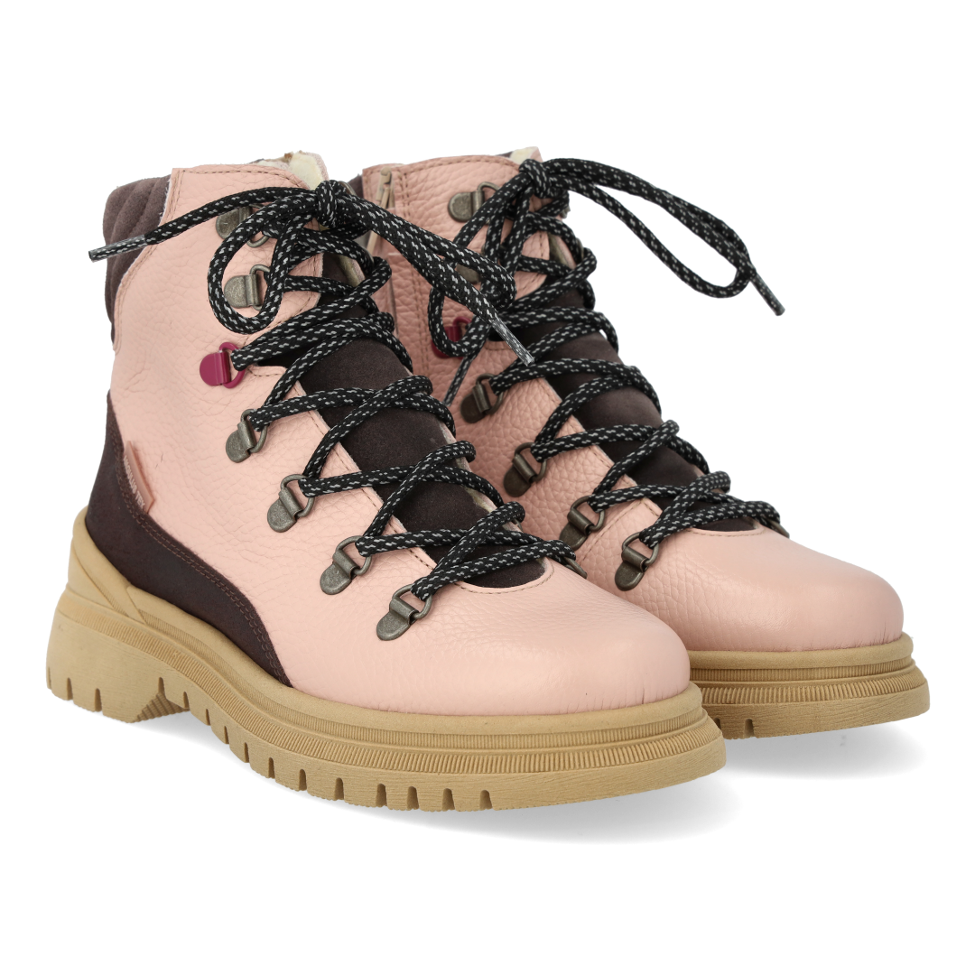 Colourblock TEX-Schnürstiefel mit kontrastfarbener Öse