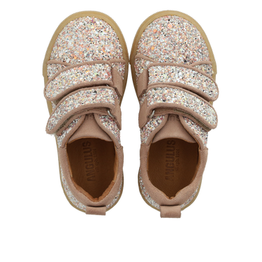 Funkelnder Glitzer-Sneaker mit Wildlederbesatz